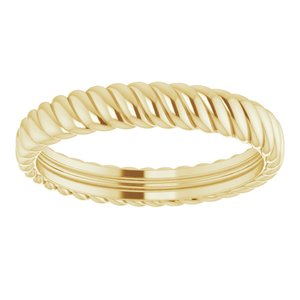 14K Yellow 3.5 mm Rope Band Size 8.5 - BN & CO JEWELRY