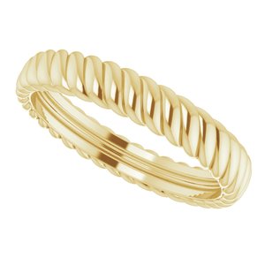 14K Yellow 3.5 mm Rope Band Size 7.5 - BN & CO JEWELRY