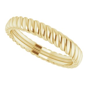 14K Yellow 3.5 mm Rope Band Size 8.5 - BN & CO JEWELRY