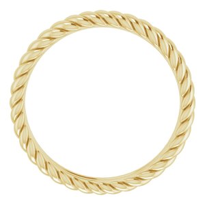 14K Yellow 3.5 mm Rope Band Size 7 - BN & CO JEWELRY