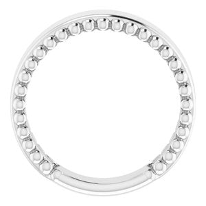 Sterling Silver Engravable Beaded Ring - BN & CO JEWELRY