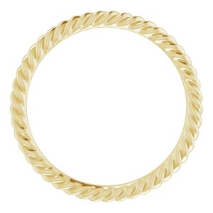 14K Yellow 1.5 mm Skinny Rope Band Size 4.5 - BN & CO JEWELRY