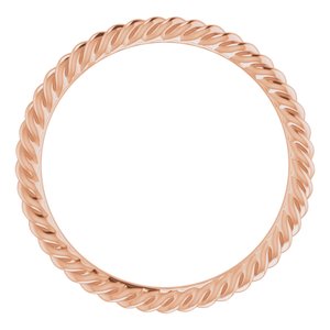 14K Rose 1.5 mm Skinny Rope Band Size 4.5 - BN & CO JEWELRY
