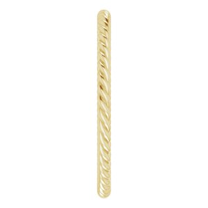 18K Yellow 1.5 mm Skinny Rope Band Size 6 - BN & CO JEWELRY