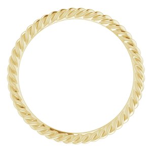 14K Yellow 1.5 mm Skinny Rope Band Size 5.5 - BN & CO JEWELRY