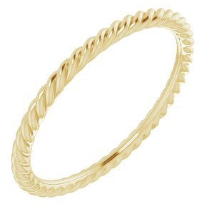 14K Yellow 1.5 mm Skinny Rope Band Size 6.5 - BN & CO JEWELRY