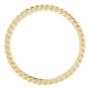 14K Yellow 1.5 mm Skinny Rope Band Size 7 - BN & CO JEWELRY