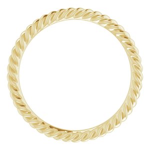 14K Yellow 1.5 mm Skinny Rope Band Size 4 - BN & CO JEWELRY