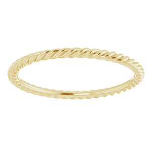 14K Yellow 1.5 mm Skinny Rope Band Size 7.5 - BN & CO JEWELRY