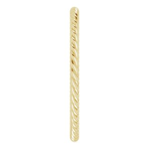 18K Yellow 1.5 mm Skinny Rope Band Size 7 - BN & CO JEWELRY