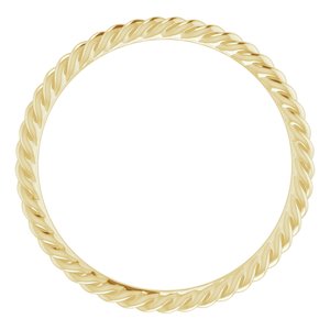 10K Yellow 1.5 mm Skinny Rope Band Size 7.5 - BN & CO JEWELRY