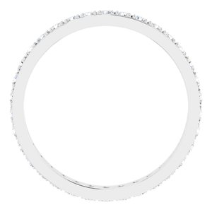 14K White 3/8 CTW Natural Diamond Eternity Band Size 6 - BN & CO JEWELRY
