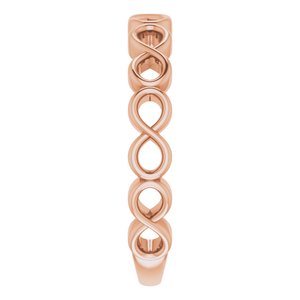 14K Rose Infinity Stackable Ring - BN & CO JEWELRY