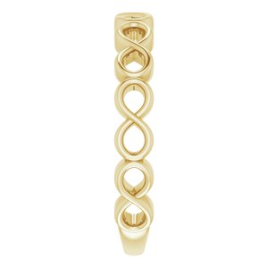 14K Yellow Infinity Stackable Ring - BN & CO JEWELRY