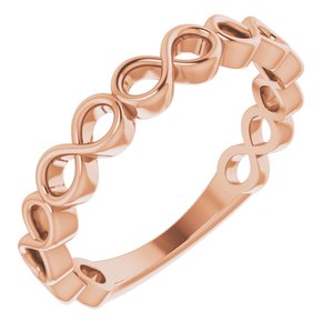 14K Rose Infinity Stackable Ring - BN & CO JEWELRY