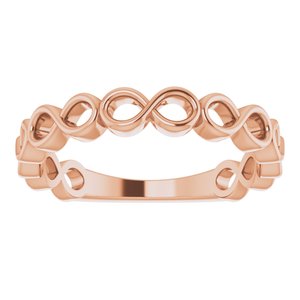 14K Rose Infinity Stackable Ring - BN & CO JEWELRY