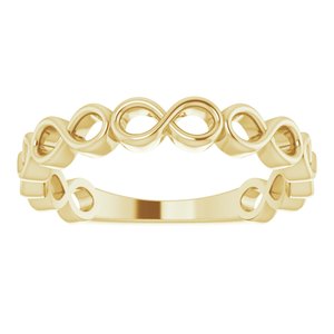 14K Yellow Infinity Stackable Ring - BN & CO JEWELRY