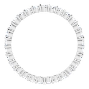 14K White 1/2 CTW Natural Diamond Eternity Band Size 6 - BN & CO JEWELRY