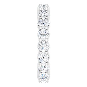 14K White 1 3/4 CTW Natural Diamond Eternity Band Size 6 - BN & CO JEWELRY