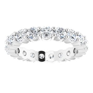 14K White 1 3/4 CTW Natural Diamond Eternity Band Size 6 - BN & CO JEWELRY