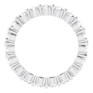 14K White 1 3/4 CTW Natural Diamond Eternity Band Size 6 - BN & CO JEWELRY