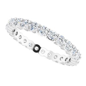 14K White 3/4 CTW Lab-Grown Diamond Eternity Band Size 7 - BN & CO JEWELRY