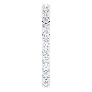14K White 1/2 CTW Natural Diamond Eternity Band Size 6 - BN & CO JEWELRY