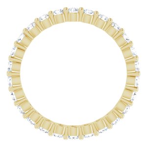 14K Yellow 7/8 CTW Natural Diamond Eternity Band Size 7 - BN & CO JEWELRY