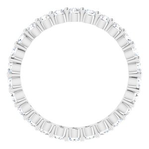 14K White 3/4 CTW Lab-Grown Diamond Eternity Band Size 7 - BN & CO JEWELRY