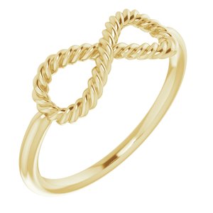 14K Yellow Infinity-Inspired Rope Ring - BN & CO JEWELRY