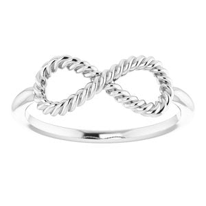 Sterling Silver Infinity-Inspired Rope Ring - BN & CO JEWELRY