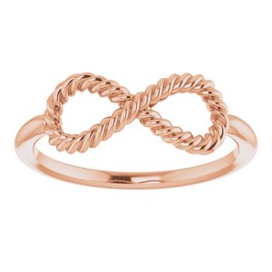 14K Rose Infinity-Inspired Rope Ring - BN & CO JEWELRY