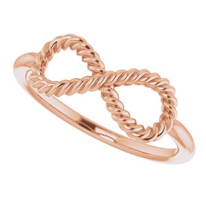 14K Rose Infinity-Inspired Rope Ring - BN & CO JEWELRY