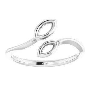 Sterling Silver Double Marquise Shape Ring - BN & CO JEWELRY