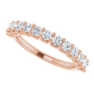 14K Rose 9/10 CTW Lab-Grown Diamond Anniversary Band - BN & CO JEWELRY