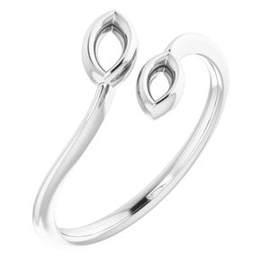 Sterling Silver Double Marquise Shape Ring - BN & CO JEWELRY