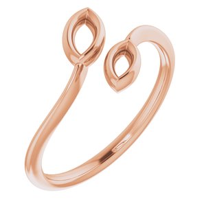 14K Rose Double Marquise Shape Ring - BN & CO JEWELRY