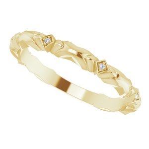 14K Yellow .02 CTW Natural Diamond Anniversary Band - BN & CO JEWELRY