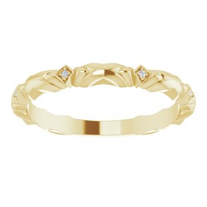 14K Yellow .02 CTW Natural Diamond Anniversary Band - BN & CO JEWELRY