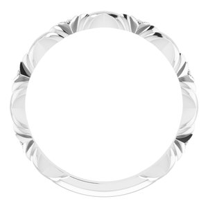 14K White .02 CTW Natural Diamond Anniversary Band - BN & CO JEWELRY