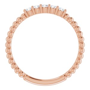 14K Rose 1/6 CTW Lab-Grown Diamond Stackable Ring - BN & CO JEWELRY