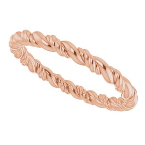 14K Rose Rope Band Size 4.5 - BN & CO JEWELRY