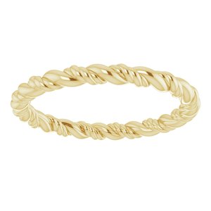 14K Yellow Rope Band Size 5 - BN & CO JEWELRY