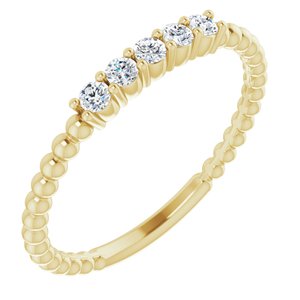 14K Yellow 1/6 CTW Lab-Grown Diamond Stackable Ring - BN & CO JEWELRY