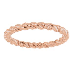14K Rose Rope Band Size 4.5 - BN & CO JEWELRY