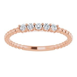14K Rose 1/6 CTW Lab-Grown Diamond Stackable Ring - BN & CO JEWELRY
