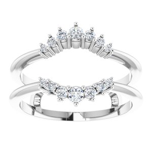 14K White 1/4 CTW Lab-Grown Diamond Ring Guard - BN & CO JEWELRY