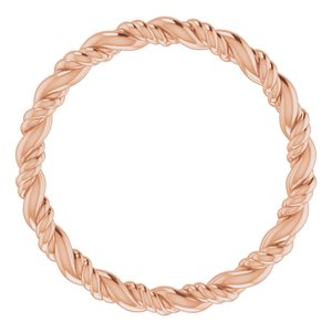 14K Rose Rope Band Size 6 - BN & CO JEWELRY