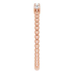 14K Rose 1/6 CTW Lab-Grown Diamond Stackable Ring - BN & CO JEWELRY