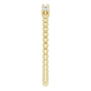 14K Yellow 1/6 CTW Lab-Grown Diamond Stackable Ring - BN & CO JEWELRY
